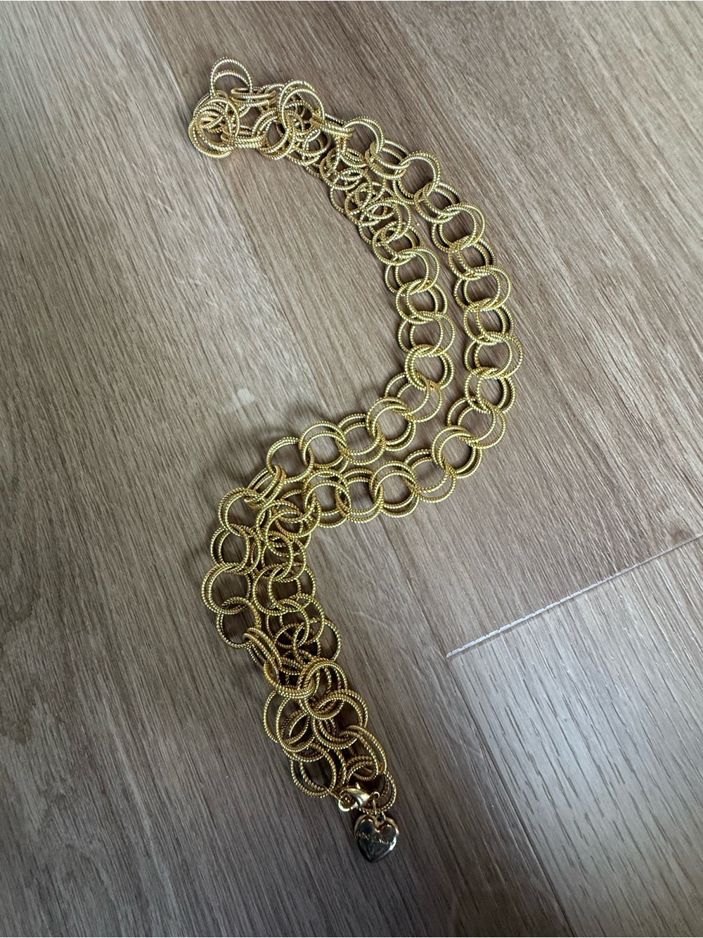 Betsey Johnson Layered Gold-Link Multi-Ring Necklace